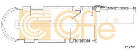 Трос ручного тормоза COFLE 172283