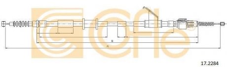 Трос ручного тормоза COFLE 172284