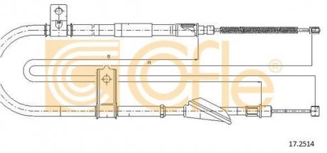 Трос ручника COFLE 172514