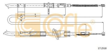 Трос ручного тормоза COFLE 172518