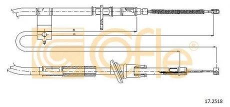 Трос ручного тормоза COFLE 172518
