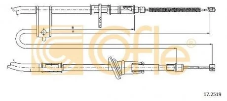 Трос ручного тормоза COFLE 172519