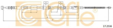 Трос ручного гальма COFLE 172536