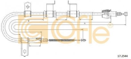 Трос ручного гальма COFLE 172544