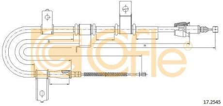 Трос ручника COFLE 172545 (фото 1)