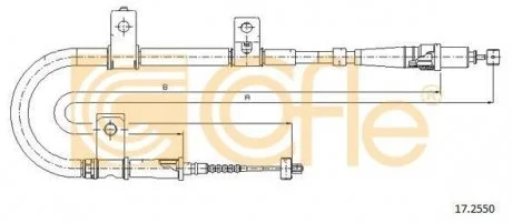 Трос ручника COFLE 172550