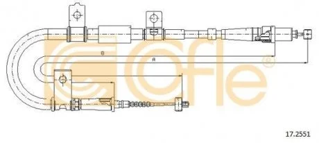 Трос ручника COFLE 172551