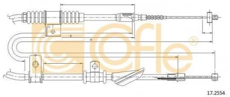 Трос ручного гальма COFLE 172554
