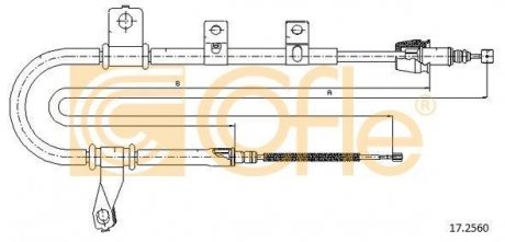 Трос ручного тормоза COFLE 172560
