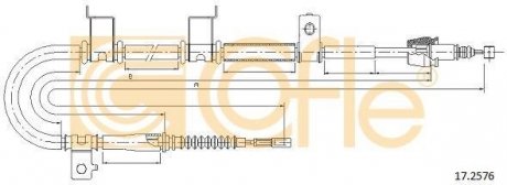Трос ручного гальма COFLE 172576