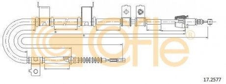 Трос ручника COFLE 172577 (фото 1)