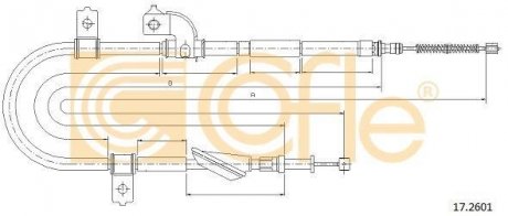 Трос ручного гальма COFLE 172601