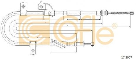 Трос ручного тормоза COFLE 172607