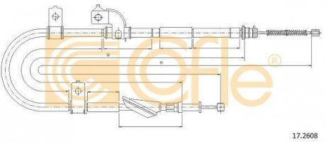 Трос ручного тормоза COFLE 172608