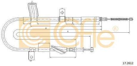 Трос ручного тормоза COFLE 172612
