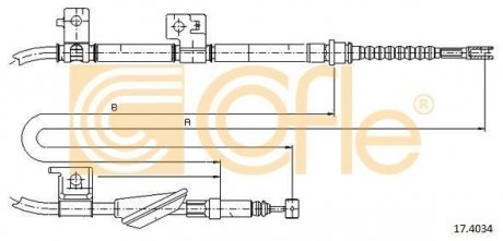 Трос ручника COFLE 174034