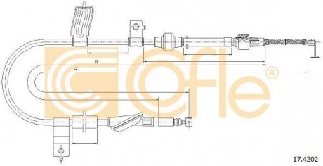 Трос ручного тормоза COFLE 174202