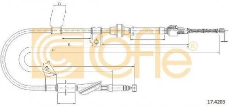 Трос ручного гальма COFLE 174203