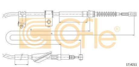 Трос ручника COFLE 174211