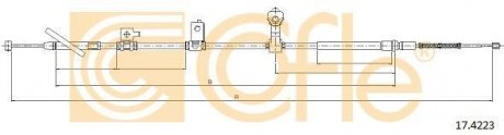 Трос ручного тормоза COFLE 174223