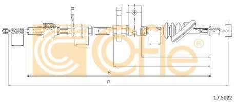 Трос ручного гальма COFLE 175022