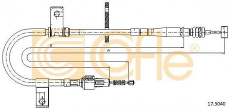 Трос ручного гальма COFLE 175040