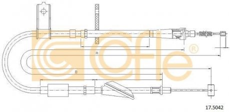 Трос ручного тормоза COFLE 175042