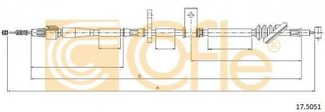 Трос ручного тормоза COFLE 175051