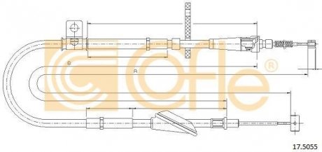 Трос ручного тормоза COFLE 175055