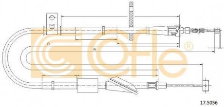 Трос ручного тормоза COFLE 175056