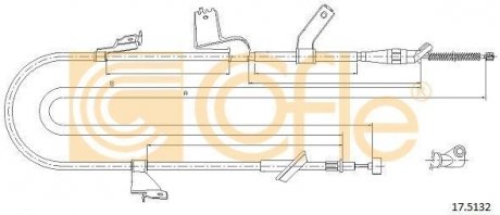Трос ручного тормоза COFLE 175132