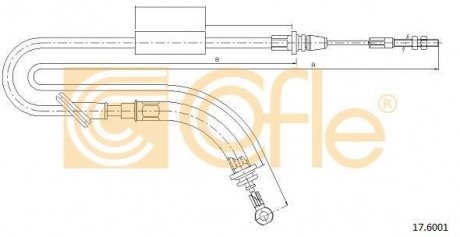 Трос ручного гальма COFLE 176001
