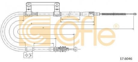 Трос ручного гальма COFLE 176046