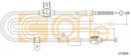 Трос ручного тормоза COFLE 176050