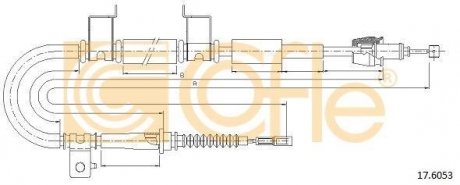 Трос ручника COFLE 176053 (фото 1)