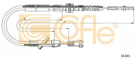Трос сцепления COFLE 18.601