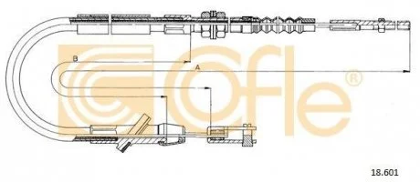 Фото трос сцепления COFLE 18.601 Трос сцепления COFLE 18.601