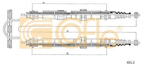 Трос ручника COFLE 431.2 (фото 1)