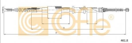 Трос ручного гальма COFLE 4618