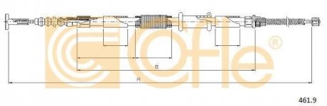 Трос ручника COFLE 461.9