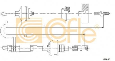 Трос сцепления (мех..)Citroen Jumpy/Fiat Scudo 1.9Td 94- COFLE 4922