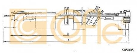 Трос спидомера MB W124 (механика 5-ступенчатая)) COFLE S05005