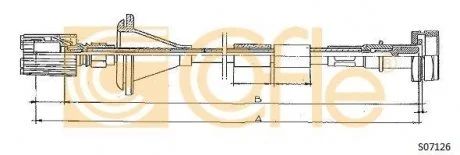 Трос спідометра, 94-02 1410mm (c гайкой) COFLE S07126