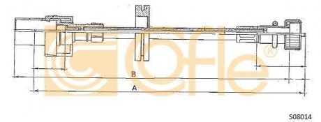 Тросик спидометра COFLE S08014