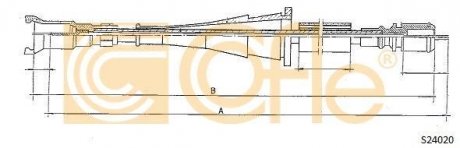 Трос спидометра COFLE S24020