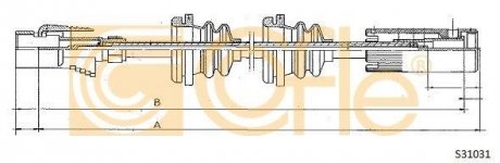 Тросик спидометра COFLE S31031