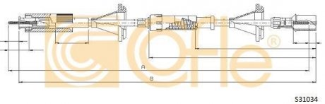 Трос спидометра VW Passat 88-97 COFLE S31034