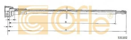 Трос спидометра COFLE S31102