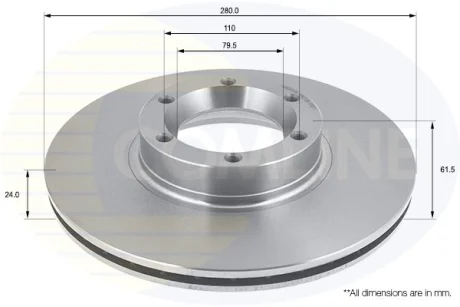 Гальмівний диск COMLINE ADC0263V