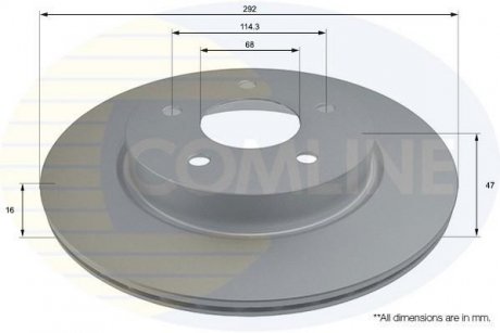 Гальмівний диск COMLINE ADC0297V